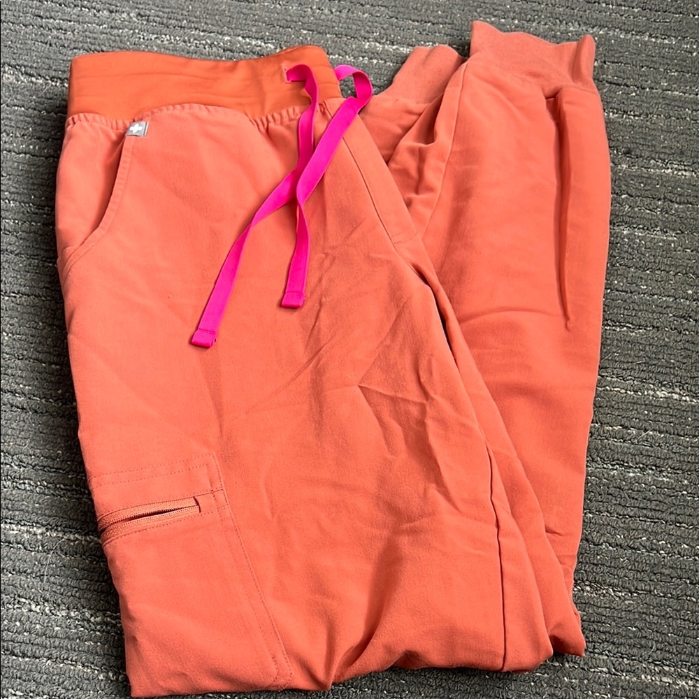 Orange Jogger scrub Pants
